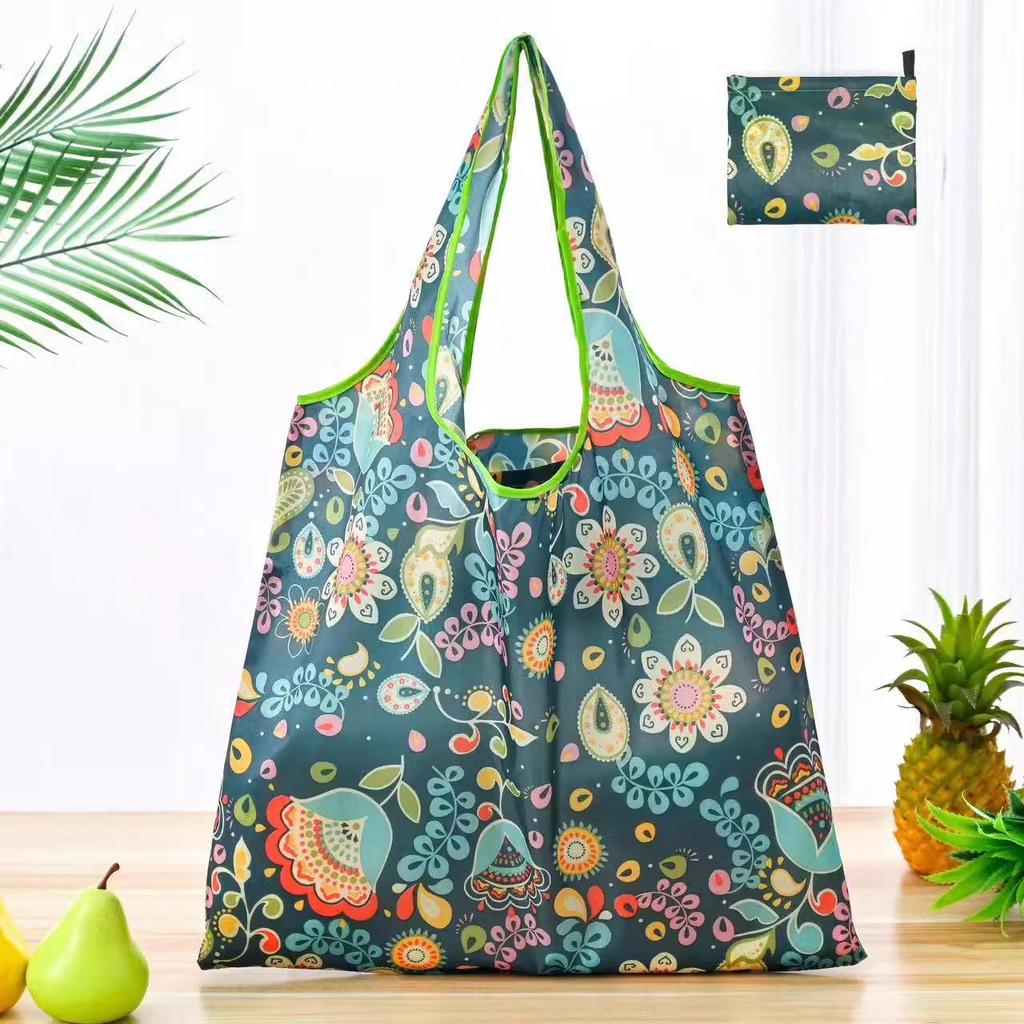 Foldable Large Capacity Non-Woven Grocery Tote Bag with Cartoon Design