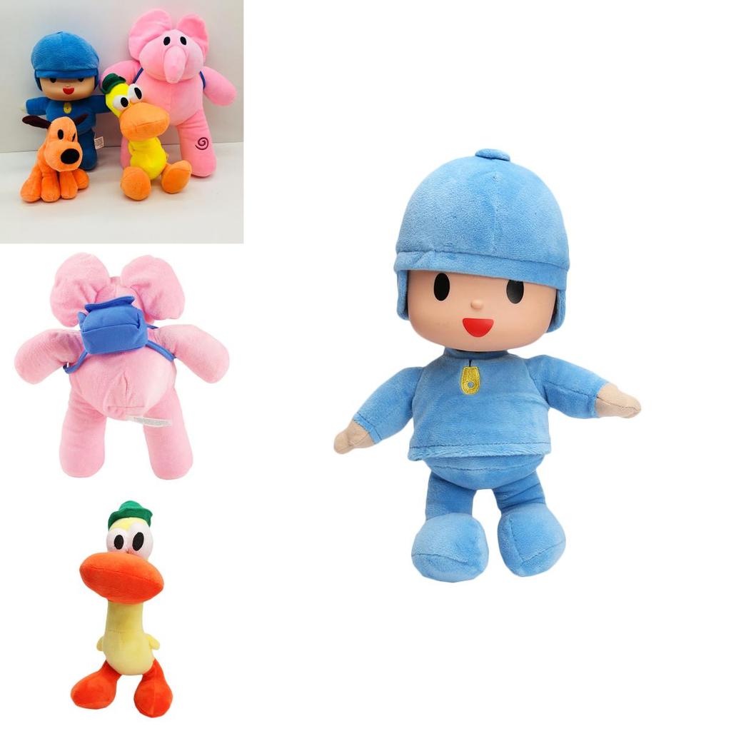 Premium Quality Set Of 4 Pocoyo Elly Pato Loula Soft Plush Stuffed Doll Toys For Children