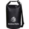 OutdoorHolic Dry Waterproof Laundry 15L Fully Size M Bag, Bag, Bag, Backpack, Waterproof, Black,
