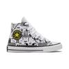 Converse Chuck Taylor All Star Полный Принт Прочные Высокие Детские Холщовые Кеды Детские Кроссовки Черно-Белые 670211C