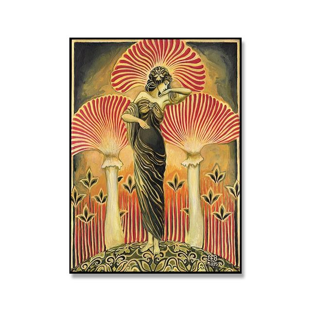 Греческий миф, богиня, ведьма, языческий настенный художественный постер, психоделический богемный цыганский холст, картина с принтом, домашний декор для спальни