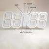 3D цифровой будильник творческий интеллектуальный светочувствительный светодиодный настенный студенческий электронный будильник украшение дома с дисплеем температуры