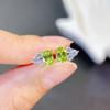 Factory  Low MOQ Vintage Natural Peridot Stud Earrings Classic CMA for Women's Engagement Party Gift