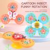Infant And Child Suction Cup Rotating Music Rattle Toy 0-2 Years Old Baby Bathroom Dining Table Rotating Windmill Toy