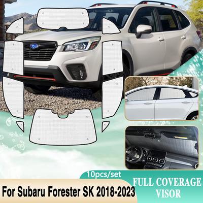 Для Subaru Forester SK 2018 ~ 2023 Mk5 полное покрытие, солнцезащитные козырьки, лобовое стекло, окна, козырек Shaby, автомобильные аксессуары   