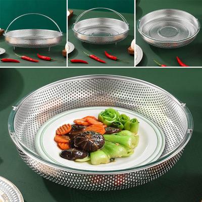 Полка для пароварки Корзина для пароварки с ручкой Кухонная утварь Решетка для приготовления на пару Кастрюля из нержавеющей стали Слив для пароварки Дуршлаг Посуда