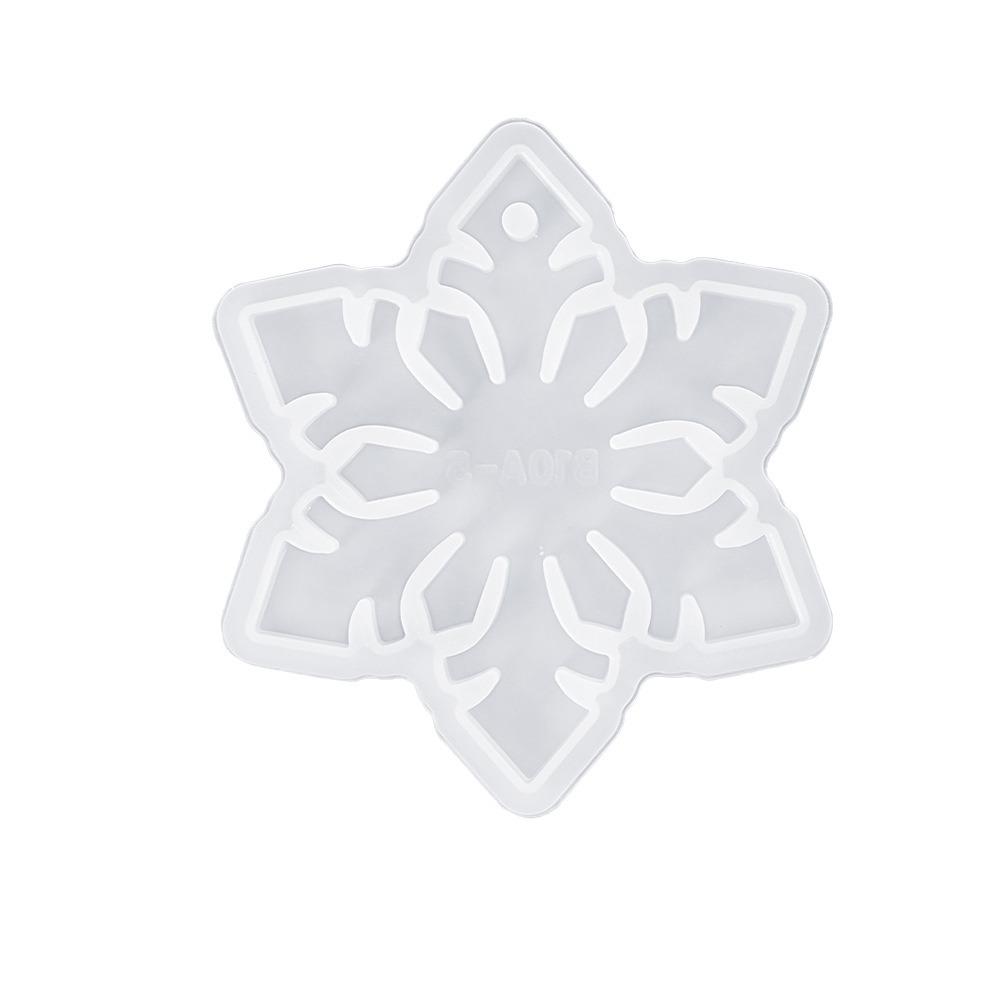 With Hole Christmas Resin Mold 12 Styles Elk Shape Silicone Molds Snowflake Bell Shape DIY Jewelry Making Christmas Craft
