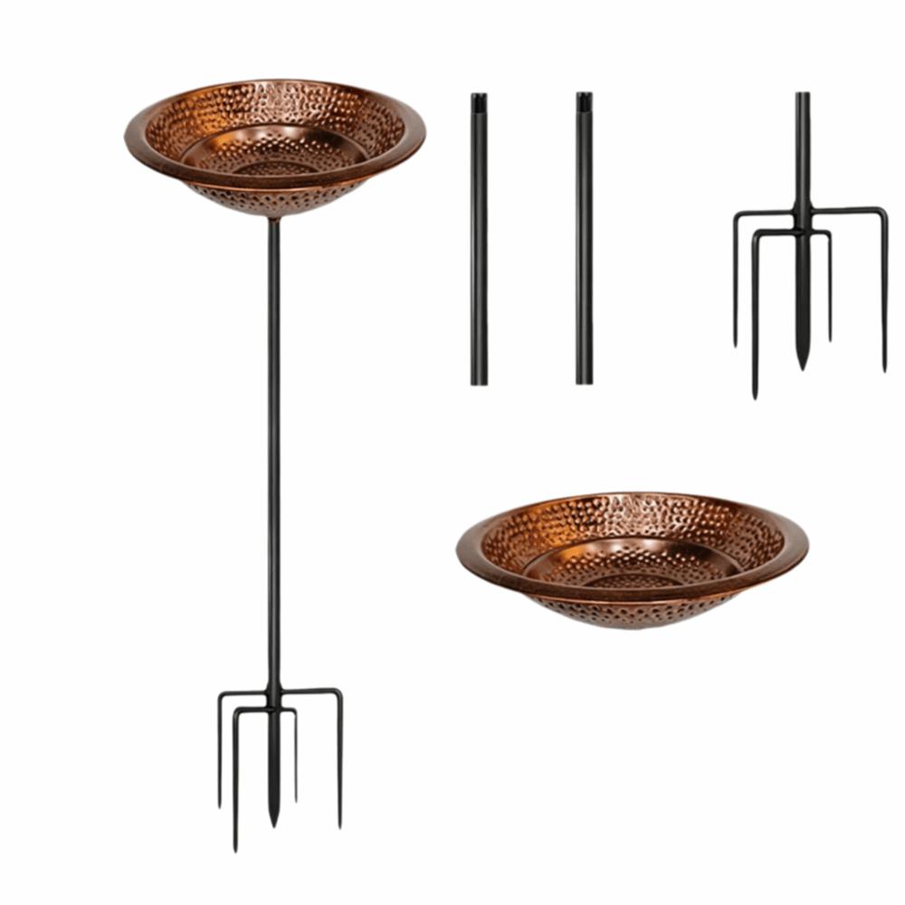 Iron Bird Bath Bowl Rust-Proof Bird Feeding Bowl Gift Idea Bird Feeder Patio Lawn