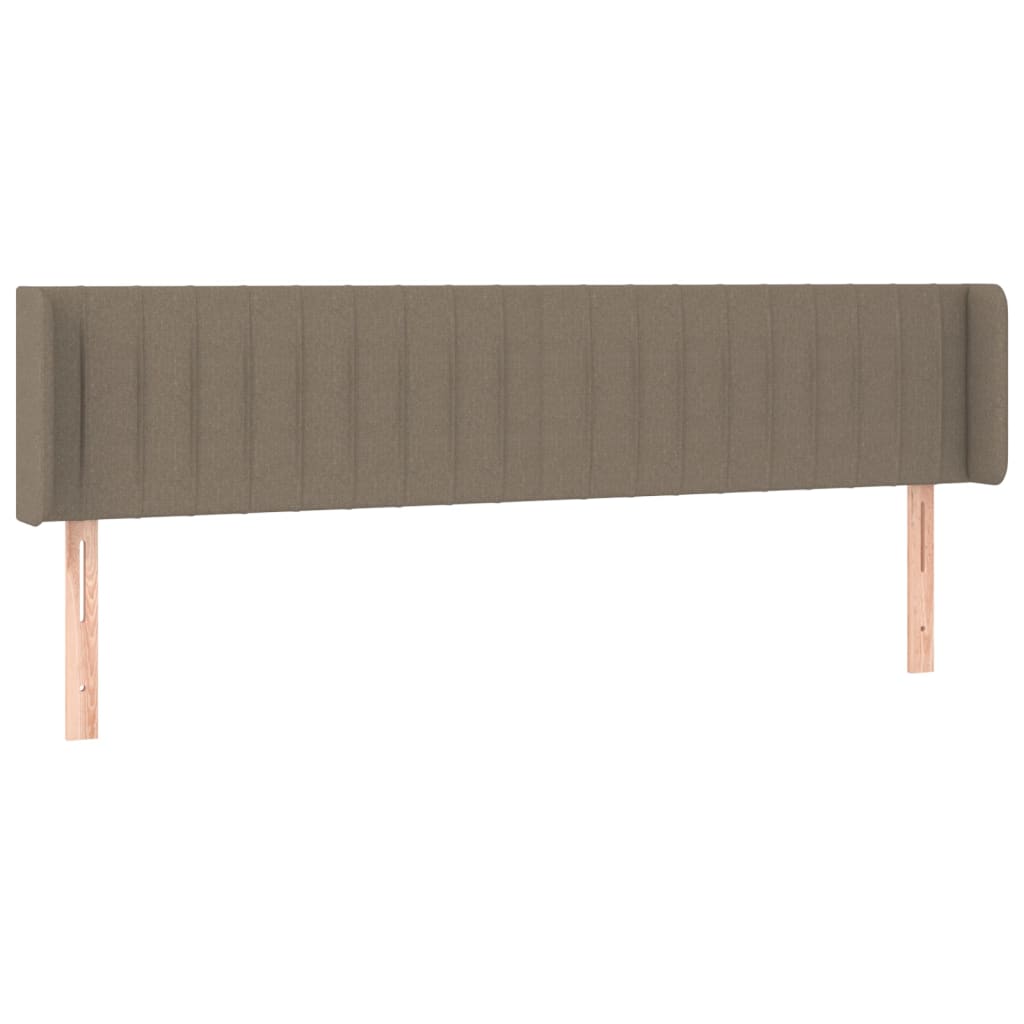 Headboard with Ears Taupe 163 x 16 x 78 88 cm Fabric