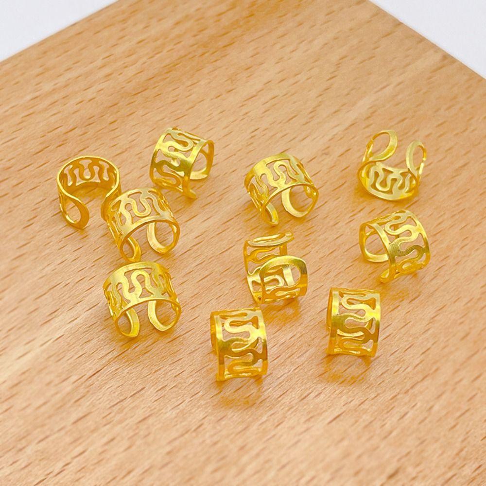 50 шт., грязная коса, заколка для волос, полые пряжки для волос, плетение волос, металлические манжеты, украшение