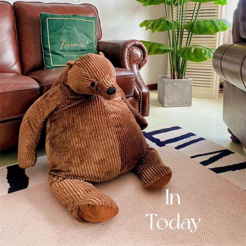 100Cm Giant Simulation Brown Bear Plush Toys Stuffed Animals Plushies Lifelike Bear Soft Kids Toys Gifts Anime Home Room Decor