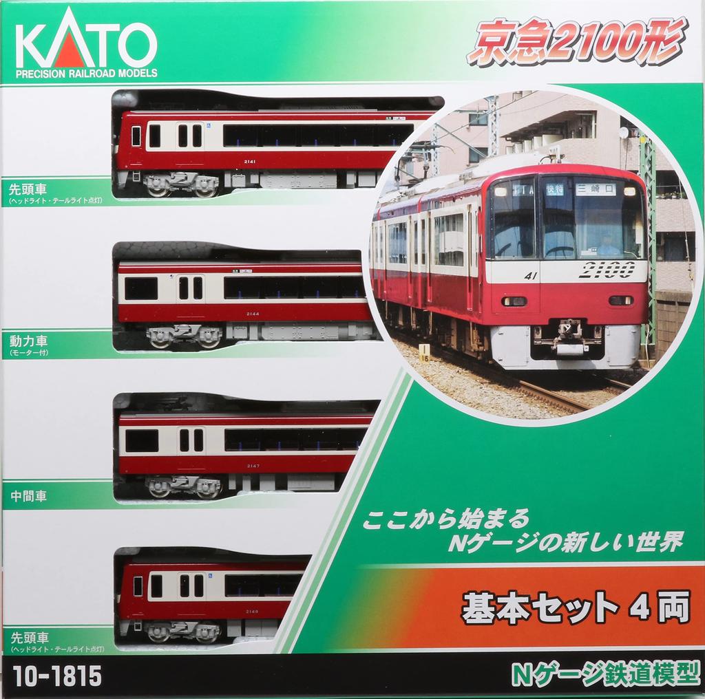 KATO N Gauge Keikyu 2100 Series Basic 4 Model Train Set, Cars, 10-1815