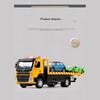 Масштаб 1/50 VOLVO VAN Type, модель прицепа из сплава, имитация металлического автомобиля-транспортера, эвакуатора, грузовик с откатным звуком и светом, игрушечный грузовик