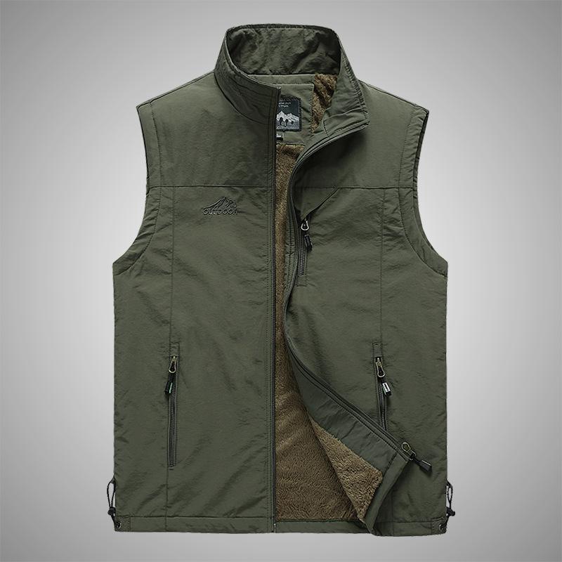 Осень и зима плюс бархатный жилет мужская почвенная куртка жилет для отдыха на открытом воздухе жилет жилет куртка