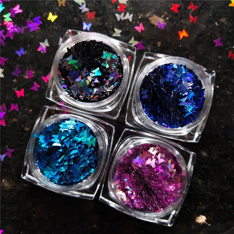 12 шт./набор DIY Star Moon Butterfly Phantom Nail Sequin Decoration Set Nail Art Decoration Sequin Accessories Ongles