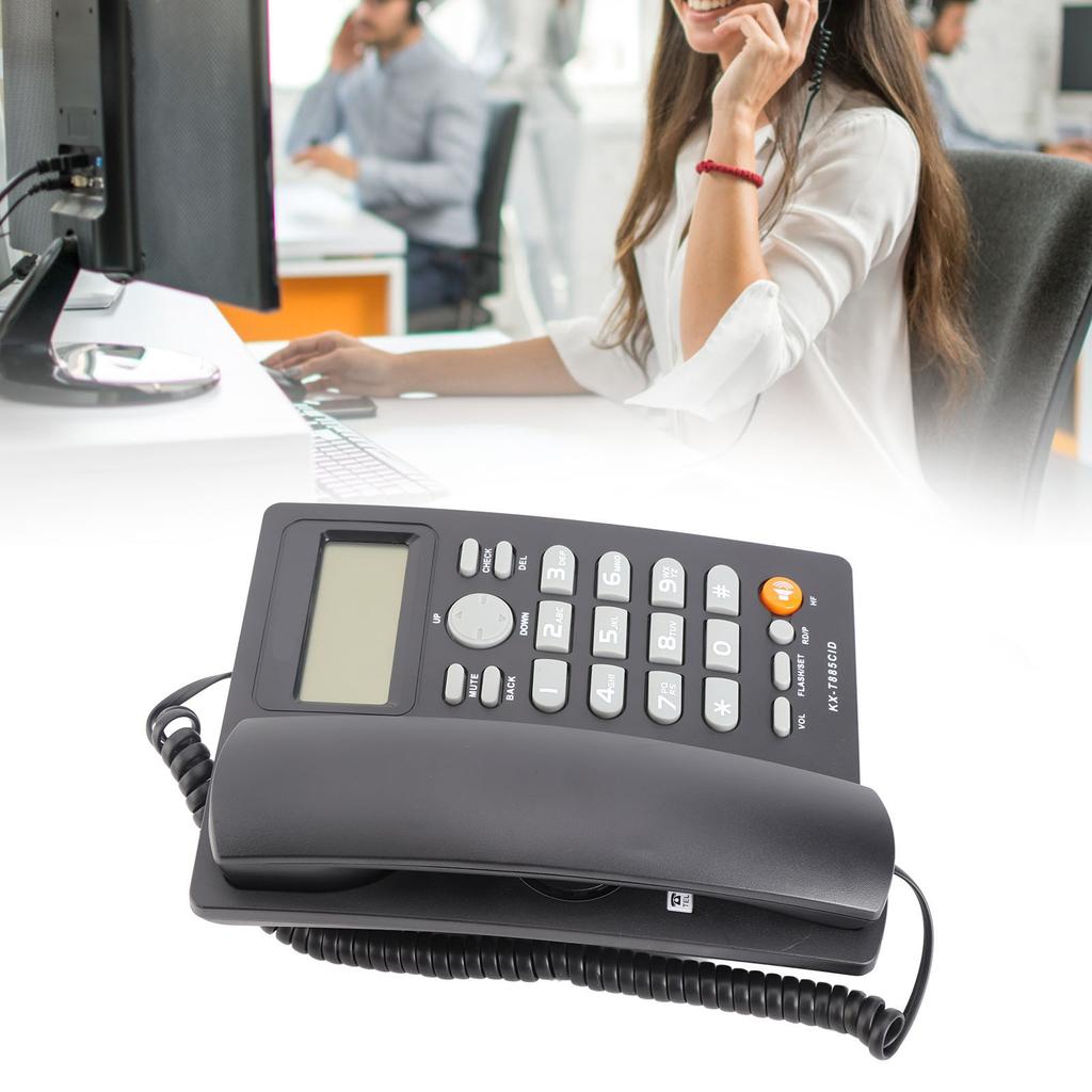 Corded Phone with Caller ID Speed Function Desktop Landline Phone Hands Calling Telephone Landline for Hotel