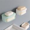 Soap Dish Box Soap Holder Plastic Plate Container Storage Box Organizer Sponge Holder Portable Bathroom Gadgets