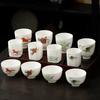 Kung Fu Teacup High-End Tea Cup Personal Special Suet Jade Small Teacup Household Hospitality White Ceramic Tea Cup