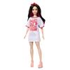 barbie Платье Барби 65 Fashionista для куклы Барби, нарядная белая футболка HRH12 для куклы/дома от 3 лет
