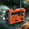 Аварийное радио с солнечной батареей и функцией SOS-сигнала, с фонариком, AM/FM-радио, радио с ручным приводом, для выживания