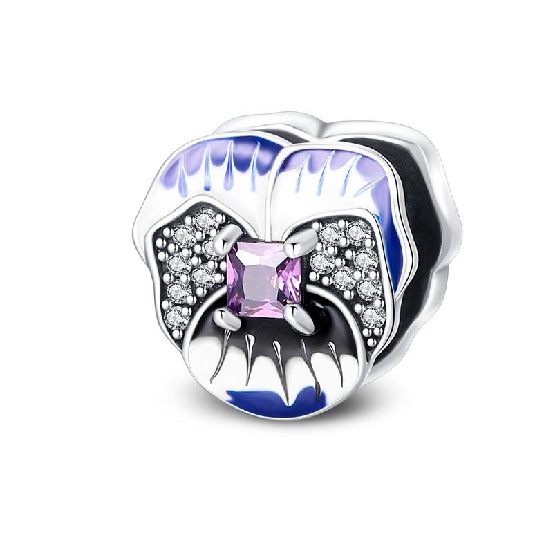 New 925 Silver Butterfly Flower Thread Safety Bead Fixed Clip Buckle Beaded Bracelet Accessories Jewelry Gift