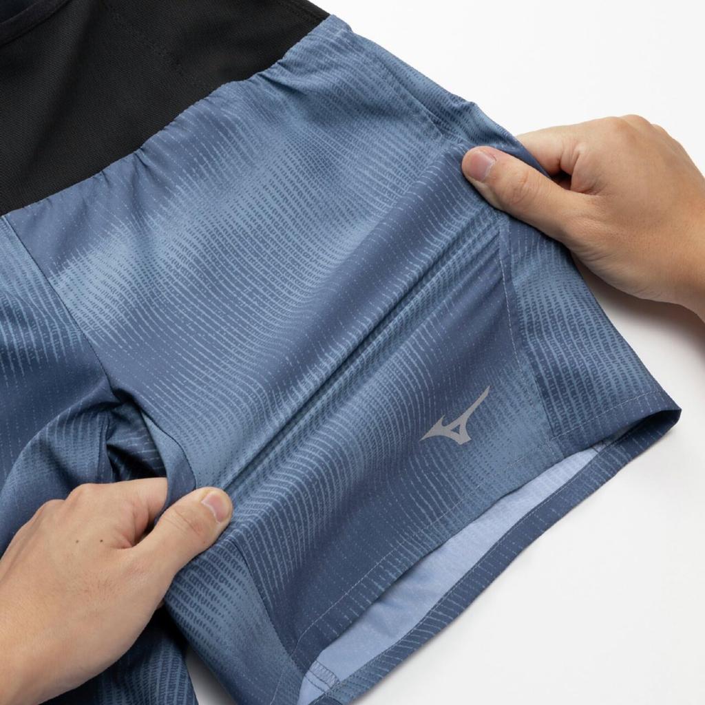 Added Length and Pockets Running Wear Pants Plus Shorts Pockets Storage Citadel L [Mizuno] Multi-Pocket 7-inch 360-degree (J2MBC015)