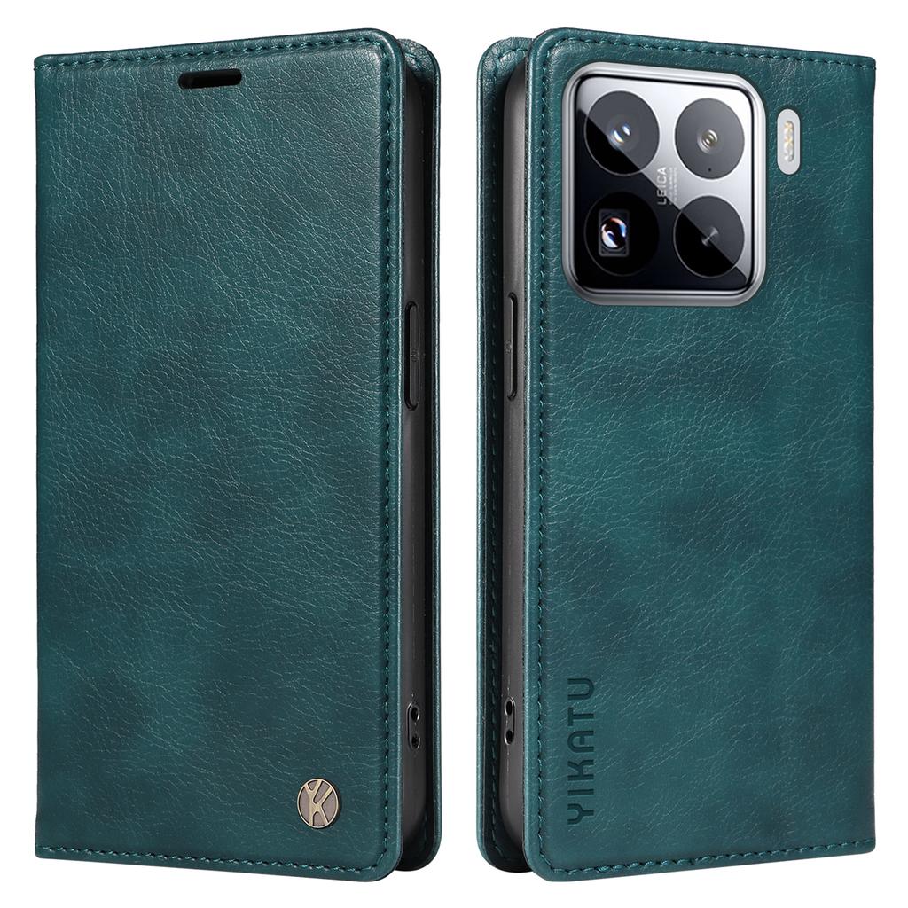 YIKATU YK-006 For Xiaomi 15 Pro Case Magnetic Closure Leather Phone Cover Litchi Texture