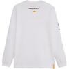 Коллаборация Levis X McLaren Racing FW24 Футболка с длинным рукавом и круглым вырезом с гоночным узором и принтом букв McLaren Мужские топы Белый A89940000