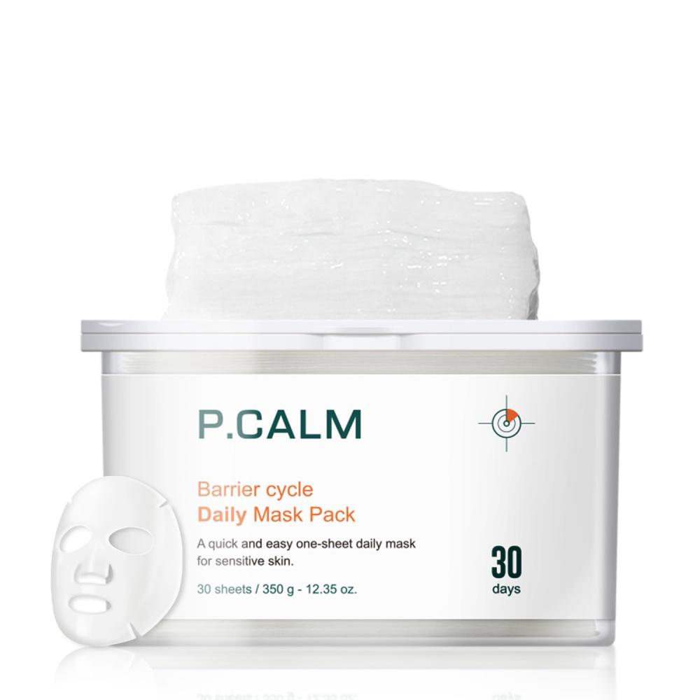 P.CALM Barrier Cycle Daily Mask Pack, Thirty-Sheet Pack, 350g