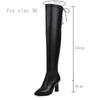 Elastic Thigh High Boots Women Shoes Sexy Slim Long Over the Knee Boot Female Fashion Brown Silver Black Winter Shoe Big Size 45