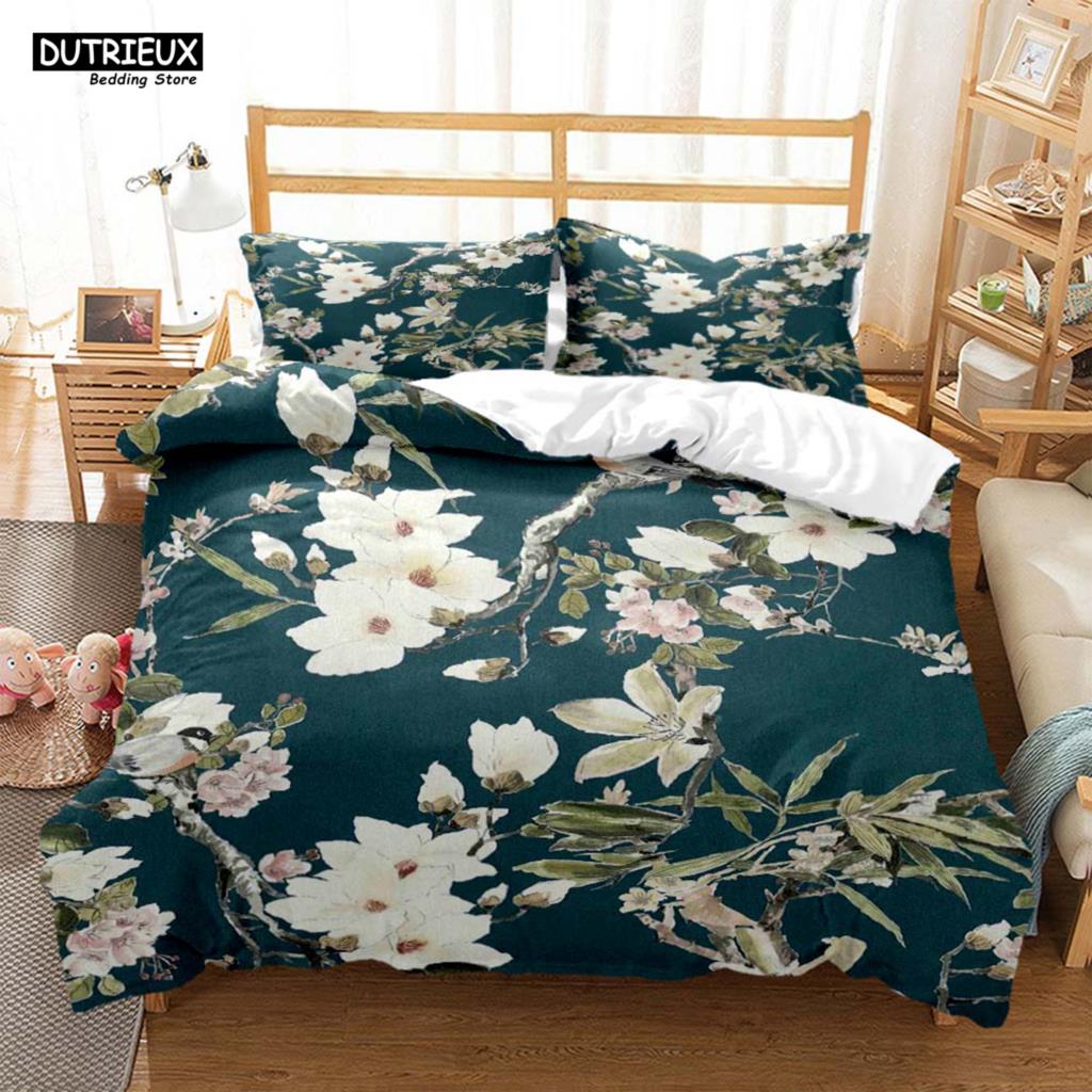 Comforter The Flower Pattern Is Simple And Fresh Soft And Comfortable Customizable Comforter Bedding Sets Bedding Set Luxury