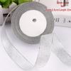 Satin Ribbon with Silver and Gold Glitter for Cake Decoration and Packaging
