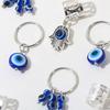 16 шт. Подвеска Турецкий Глаз Удачи Металлические Кольца для Волос Дреды Бусины Кольца для Плетения Волос Зажимы Украшение Аксессуар