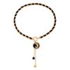 Trendy Black Love Heart Fritillary Necklace Classic Alloy Flannel Wrapped Choker Luxury Fashion Star Tassel Necklace Women