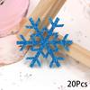 Christmas Snowflake Ornaments Blue Xmas Decoration Christmas Tree Pendent DIY Craft Home Decoration