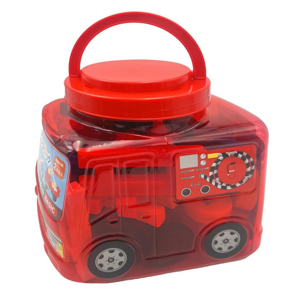 Gakken New Block Fire Engine Bottle (Ages 2 and up) 83754, 9 Types, 32 Parts