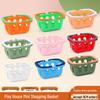 Mini Shopping Basket Toy Set: Dollhouse Grocery & Fruit Accessories
