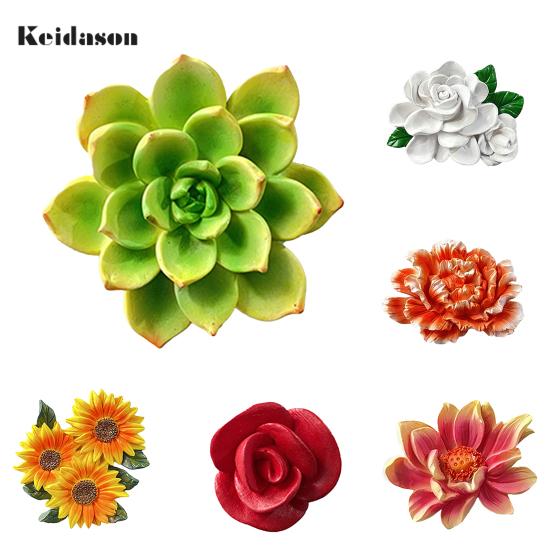 Puntos противоскользящий мультяшный магнит на холодильник в форме смолы, магнит на холодильник в форме растения