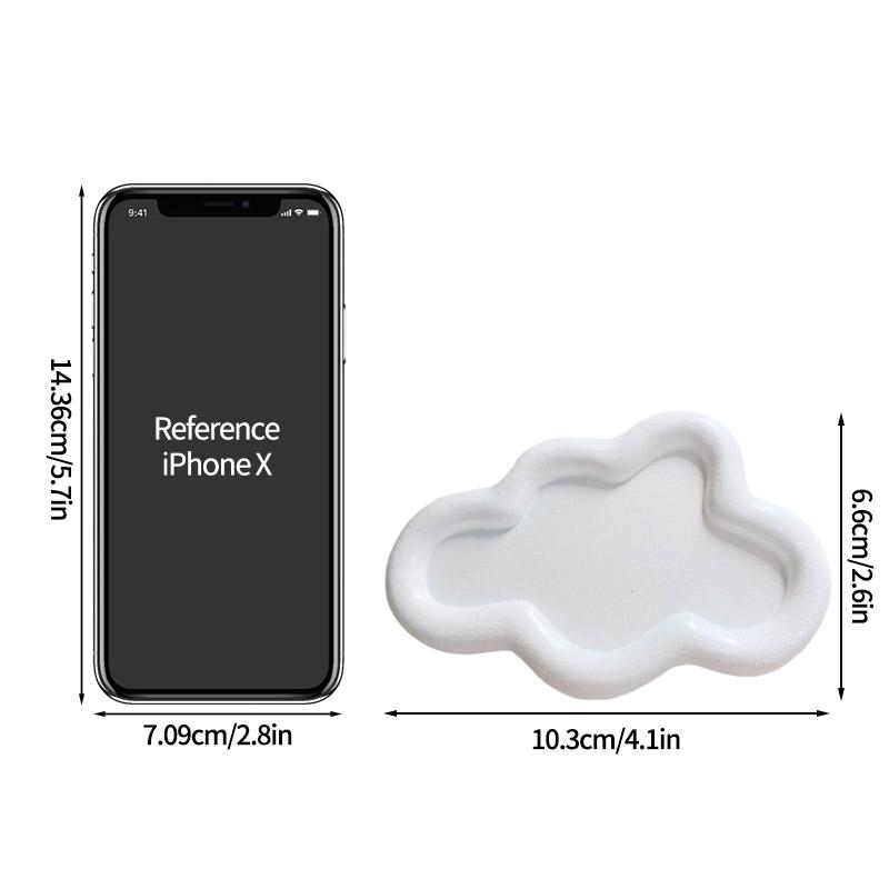 Chubby Jewelry Tray Cute Cloud Trinket Dish Decorative Cloud Vanity Key Tray for Rings Earrings Necklace Organizer Bedroom Decor