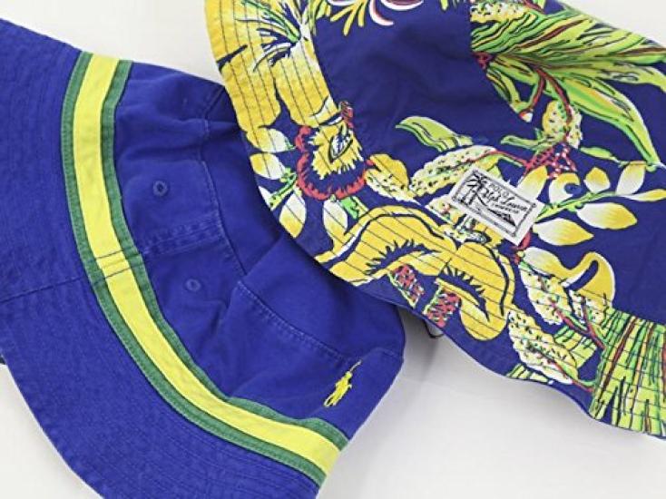 (Поло Ральф Лорен) Мужская и женская двусторонняя шляпа сафари с одним очком 0108542 [Б/У]