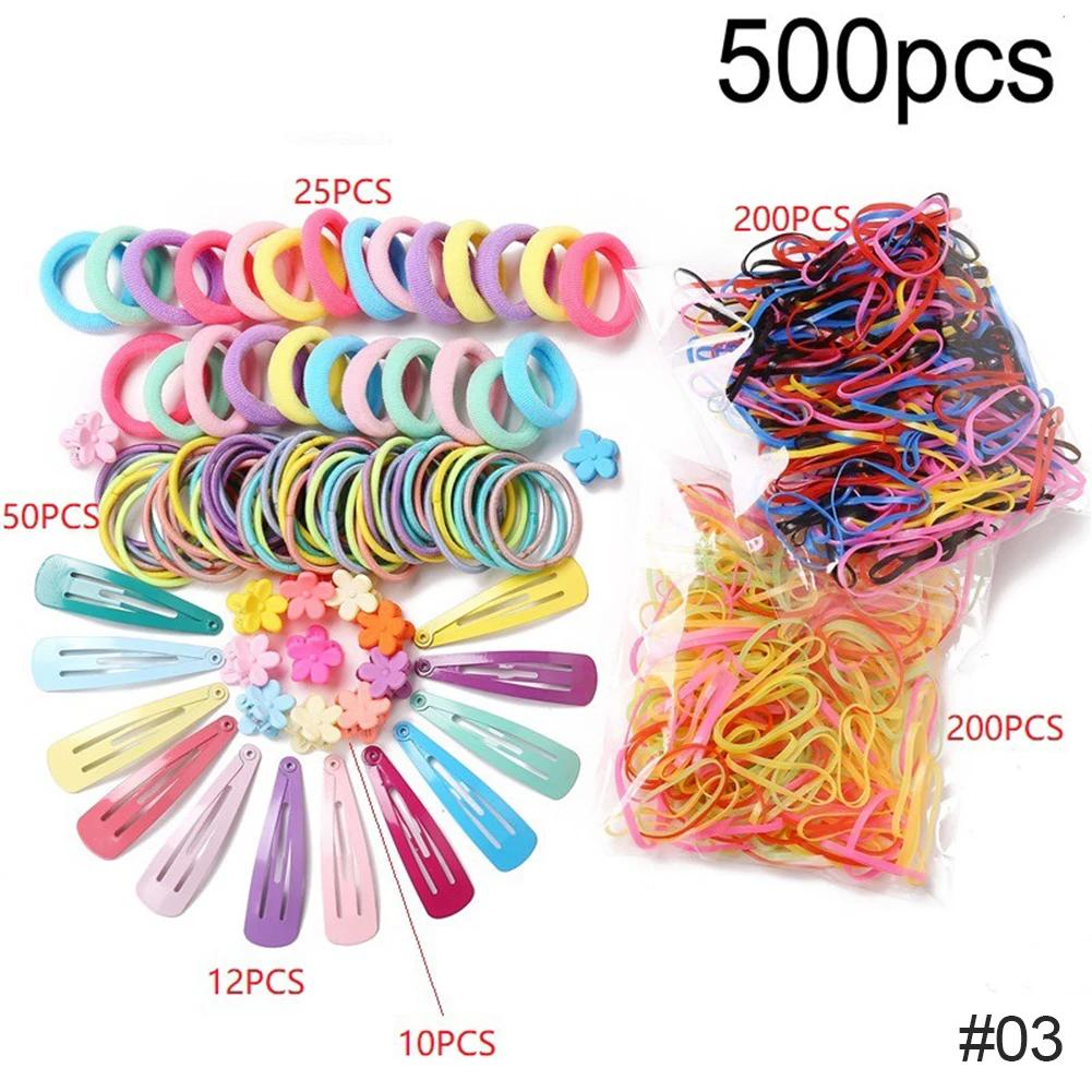 Hair Clip Set Cute Hair Accessories Girls Multicolor Headwear Hairpins Hair Band Elastic Headdress Gift