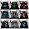 Bedding Cover Suit Tmarc Tee Viking Odin Raven Vegvisir Thunder Bedding Set
