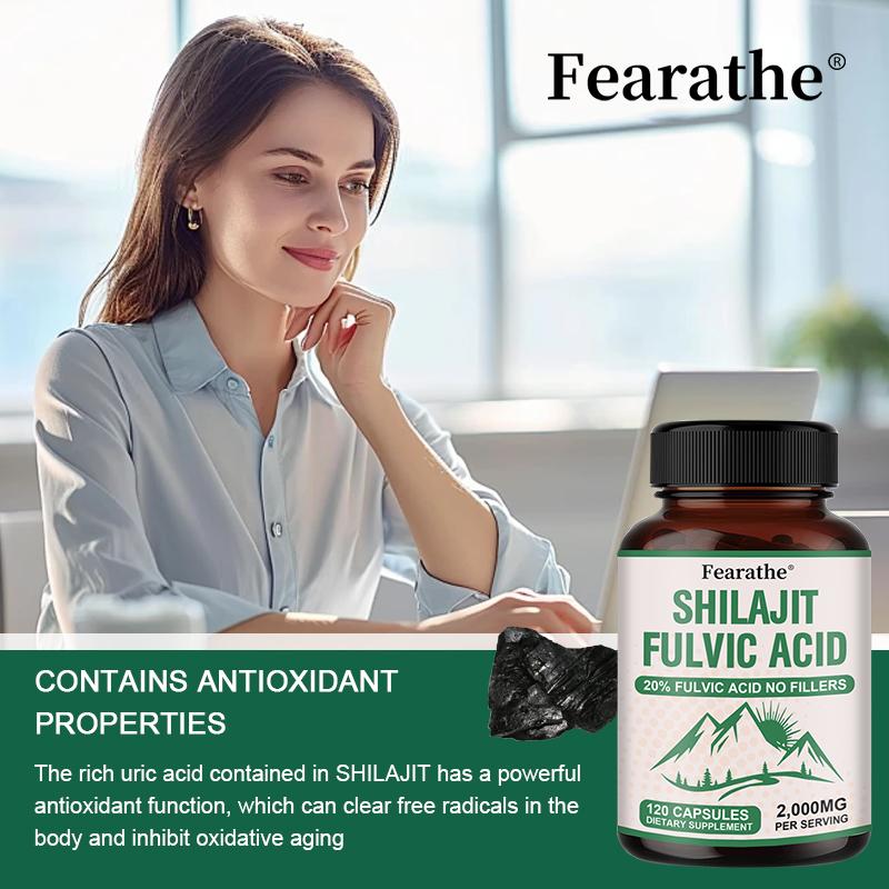 Shilajit Fulvic Acid 20% Capsules (filler-free) – Supports memory and brain function 120 capsules
