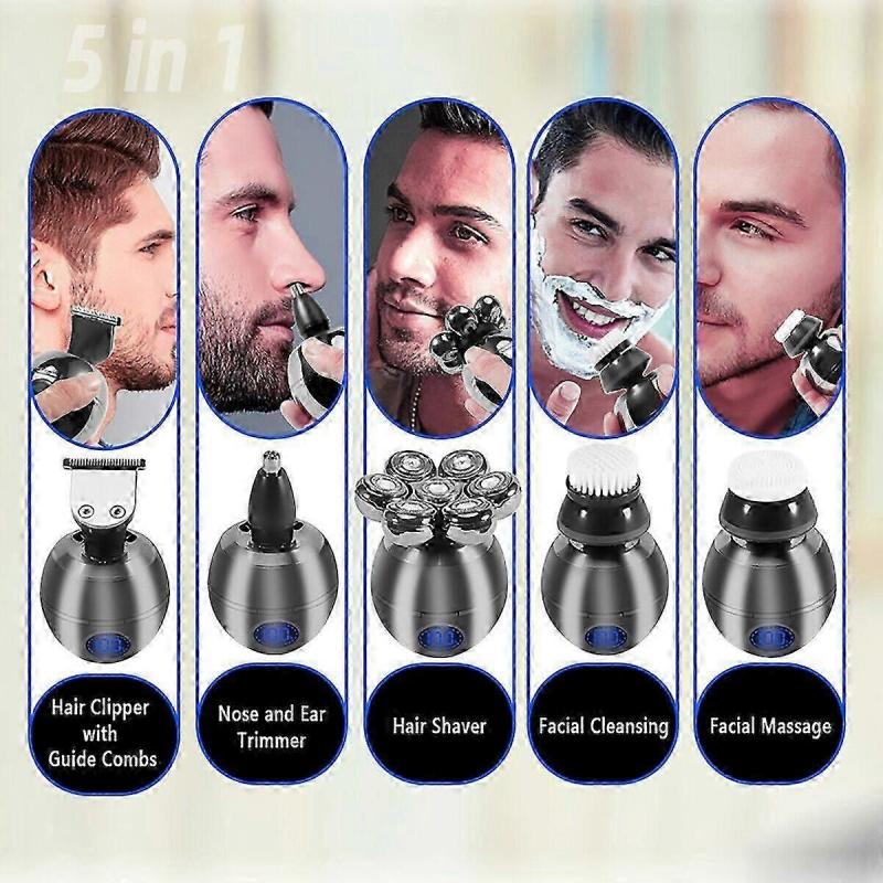 7D Electric Shaver 7 Head Razor Bald Beard Hair Skull Trimmer Beard Remover Men Waterproof Hair Clipper