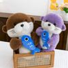 Soft Holding Fish Otter Doll Collection Stuffed Otter Doll Pillow Otter Plush Toys Home Decor
