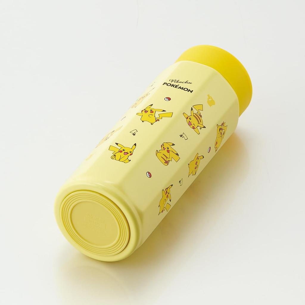 Skater Кружка из нержавеющей стали Легко восьмиугольная Изолированная для горячего и холодного Пикачу для бутылки, 500 мл, Держать, Форма, Напитки, Дизайн покемонов, Мальчики, STO5-A