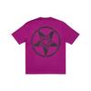 Футболка унисекс с коротким рукавом и геометрическим принтом букв, свободная, фиолетовая P21TS021