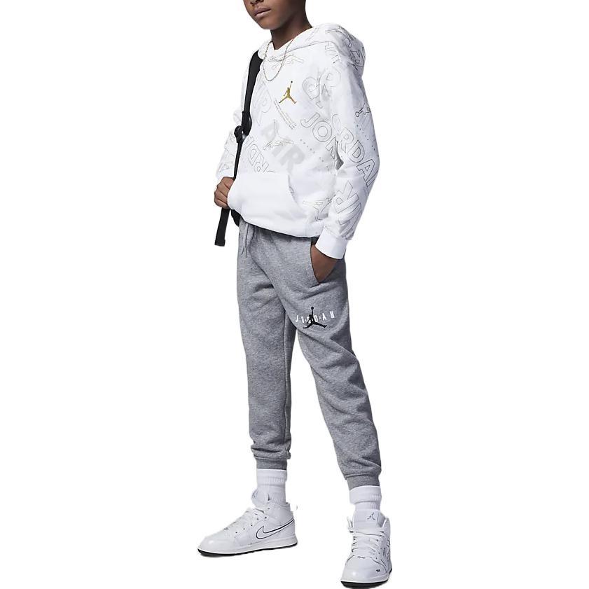 (GS)Air Jordan Brooklyn Heroes Oversize Fleece Hoodie 'Black' Kids' FB9464-100