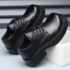 Original Niche High Sense Commuting Thick Sole Heightening Japanese Shoes Old Big Head Future Derby Shoes Black Trendy Shoes Men