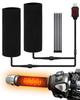 Heated Hot Grips for Handlebar Heater with Temperature USB Fast Memory Fully Easy Winter Protection Grips, Wrap-around Motorcycles, 5+1 Settings,